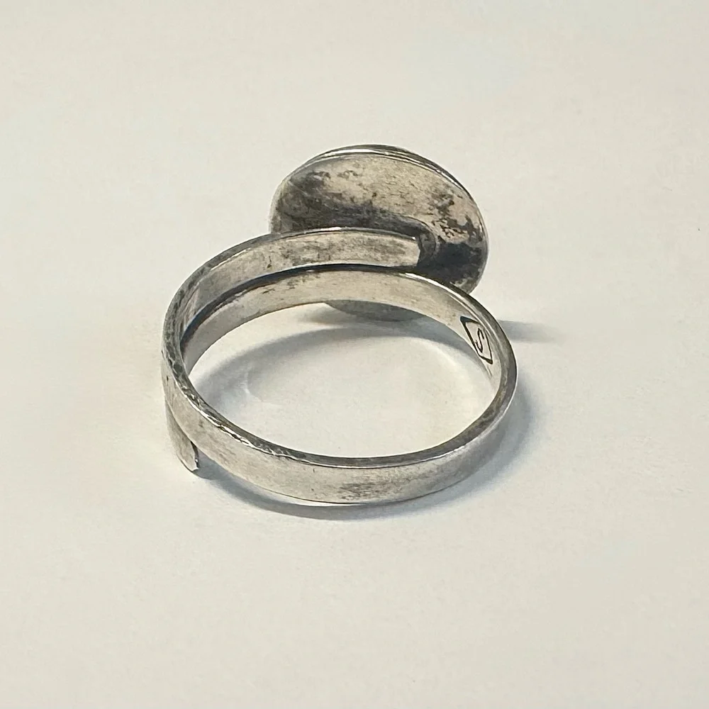 Vintage Siam Sterling Silver Niello Dancer Ring